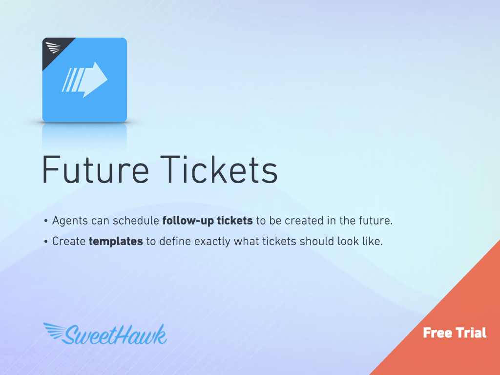 Future Tickets app for Zendesk SweetHawk